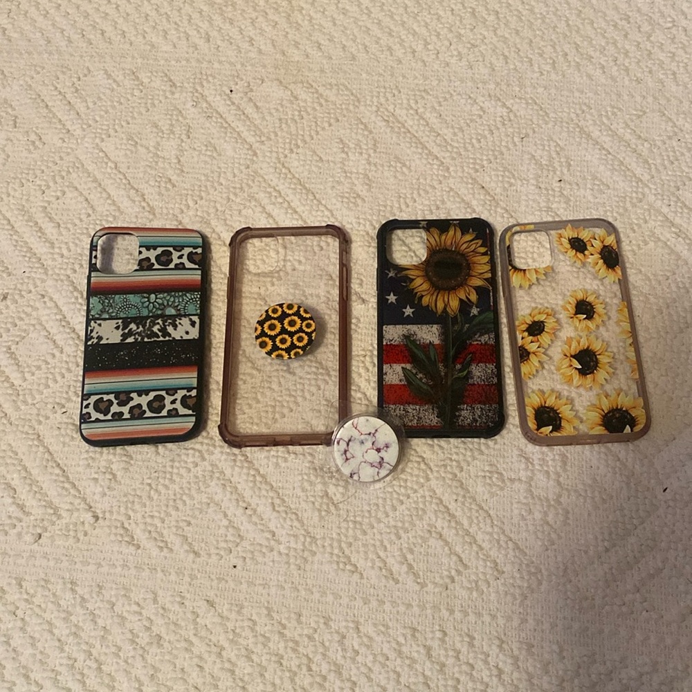 iPhone 11 Phone Cases+Pop socket